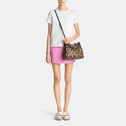 Coach Outlet Edie Shoulder Bag In Wild Beast Print Haircalf